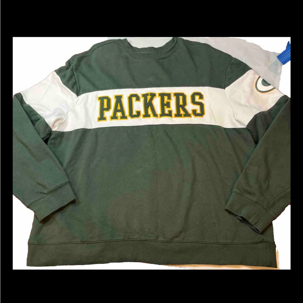NFL Darius Rucker Green Bay PACKERS SWEATSHIRT Green yellow Spellout Pullover XL